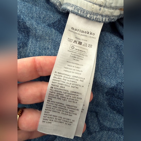Anthropologie x Marimekko Maridenim Unikko Barrel Jeans Sz 30 Floral Maximalist - Picture 12 of 14